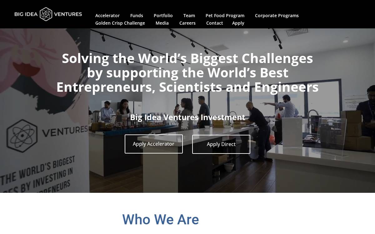 Big Idea Ventures website preview