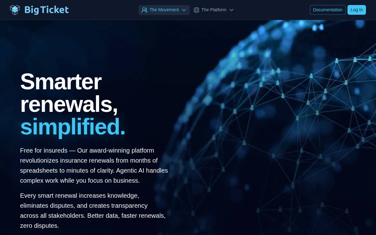Big Ticket Platform website preview