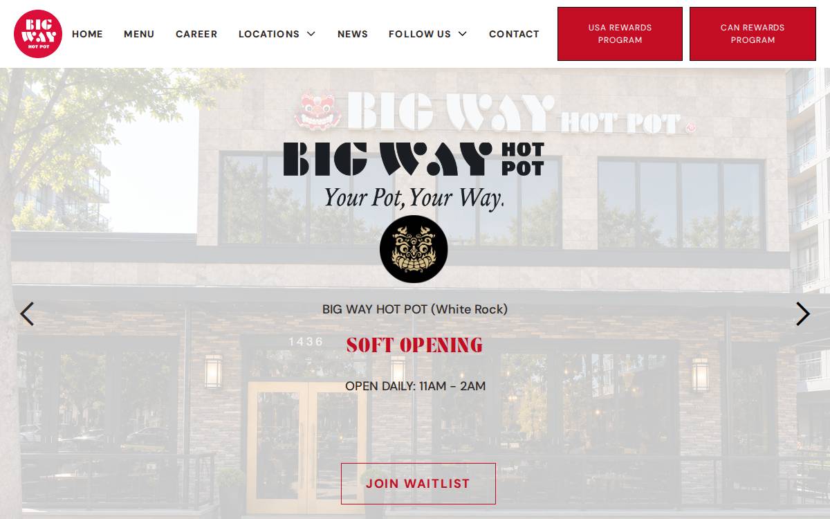 Big way website preview