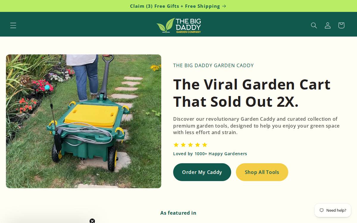 Big Daddy Garden Company website preview