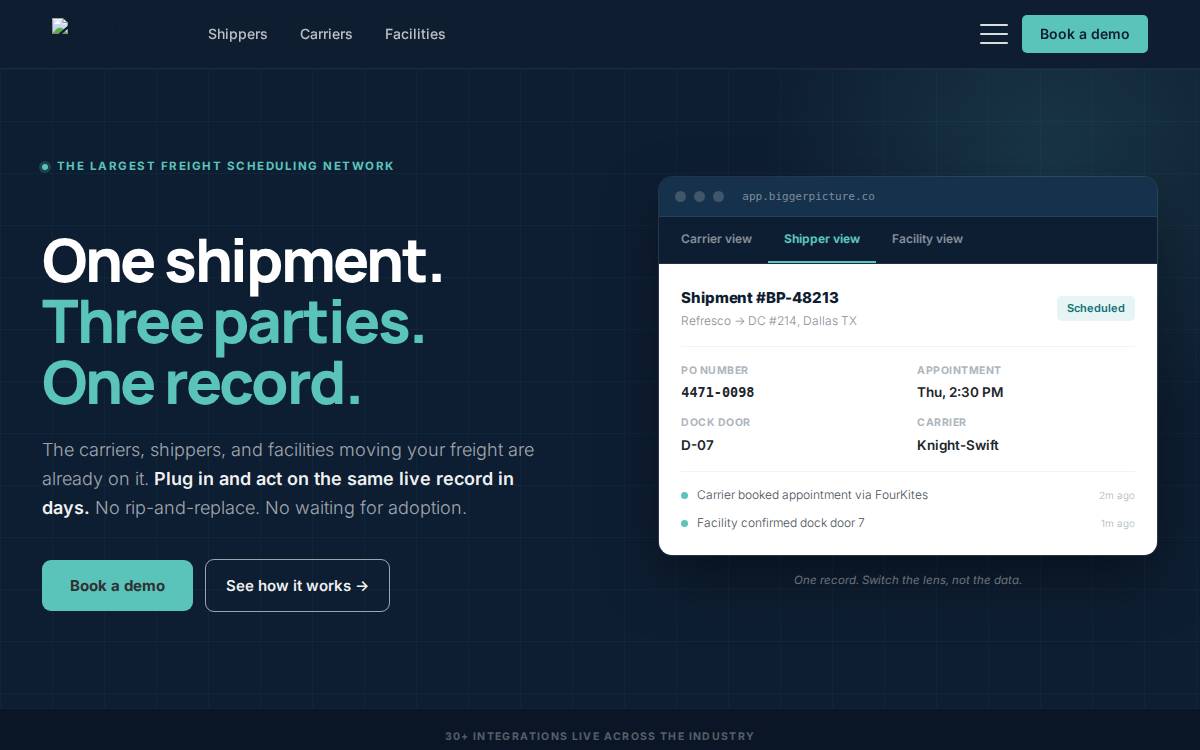 BiggerPicture website preview