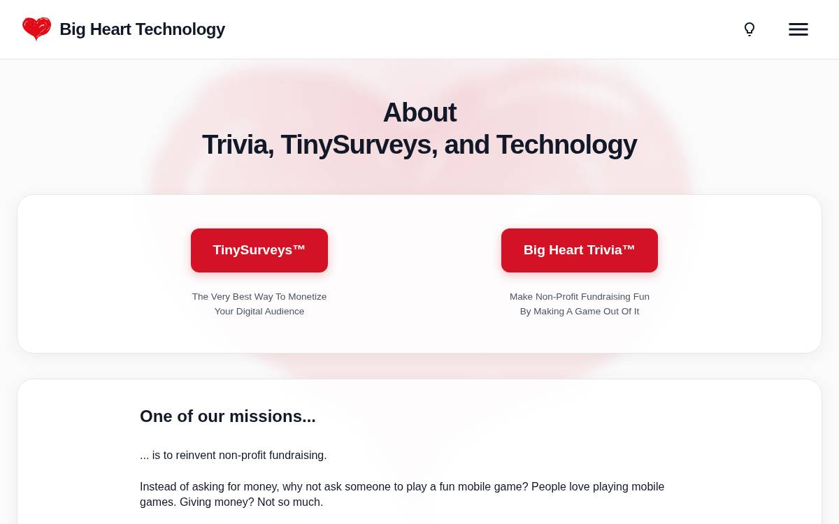 Bighearttechnology website preview