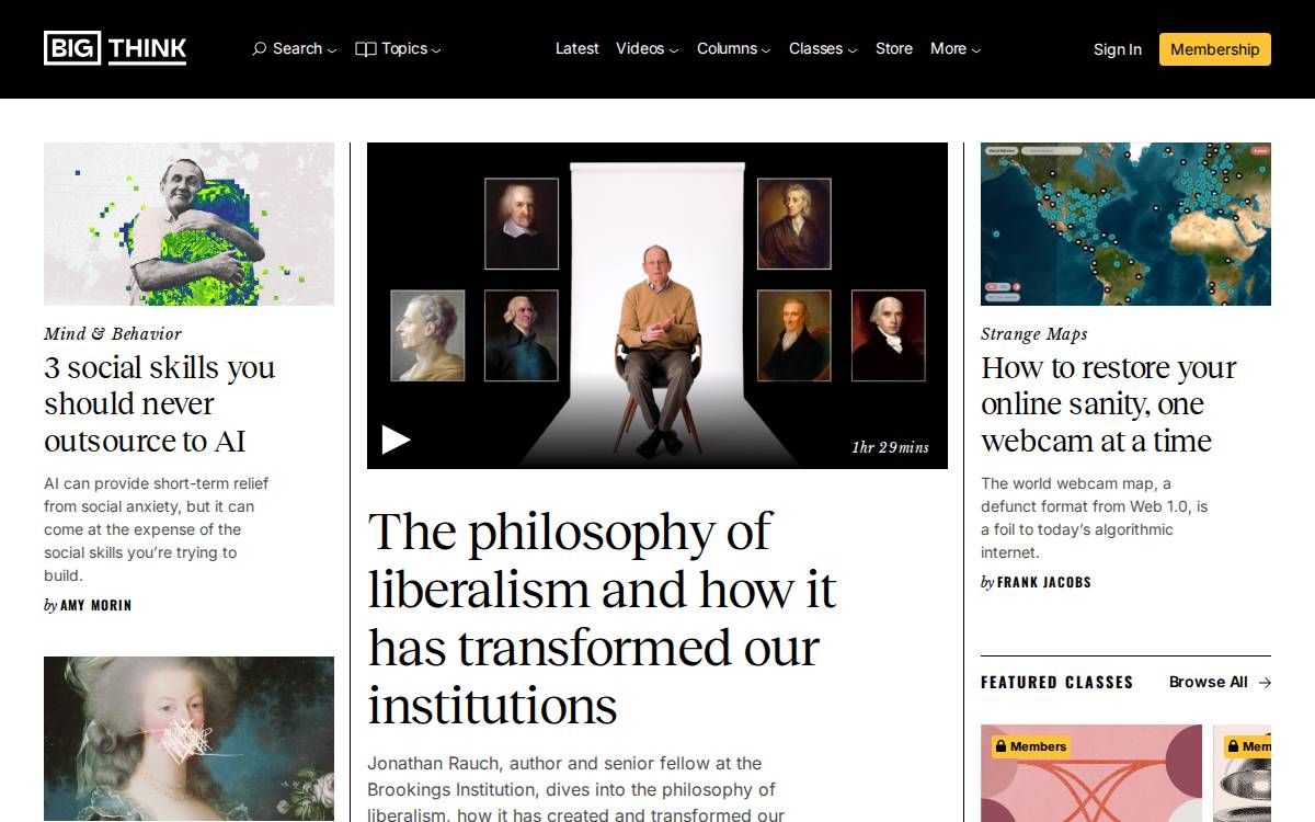Big Think website preview
