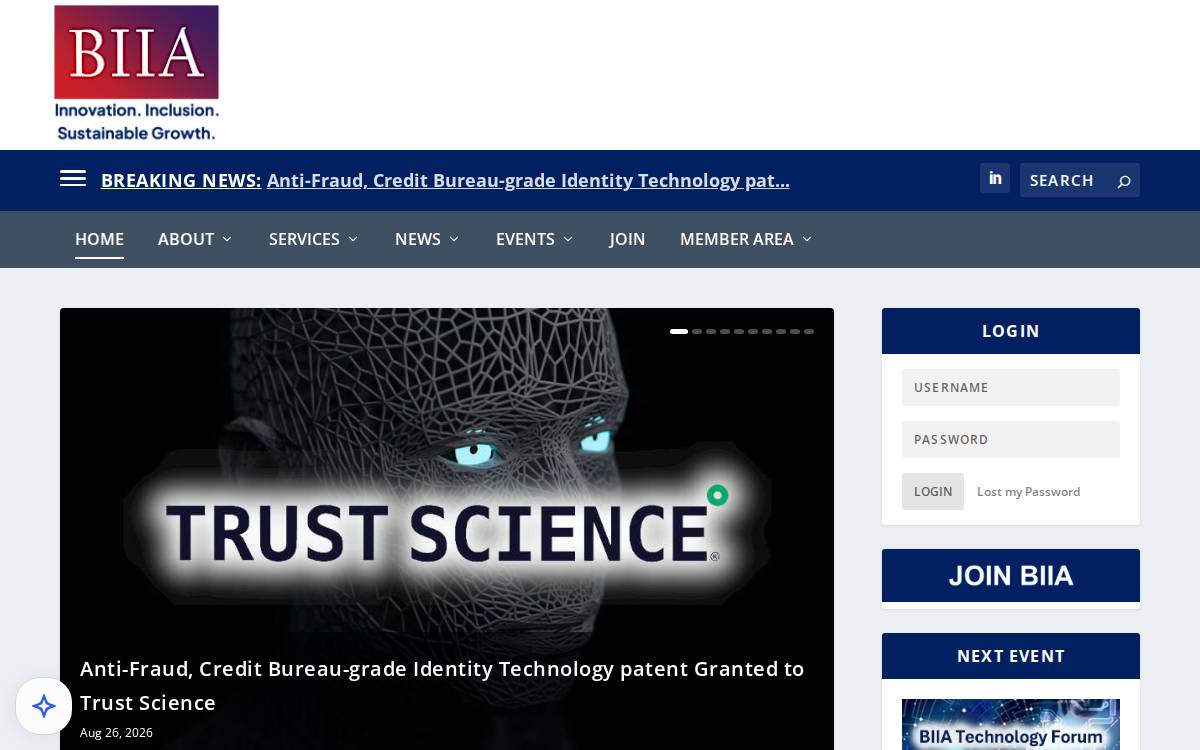 Biia website preview