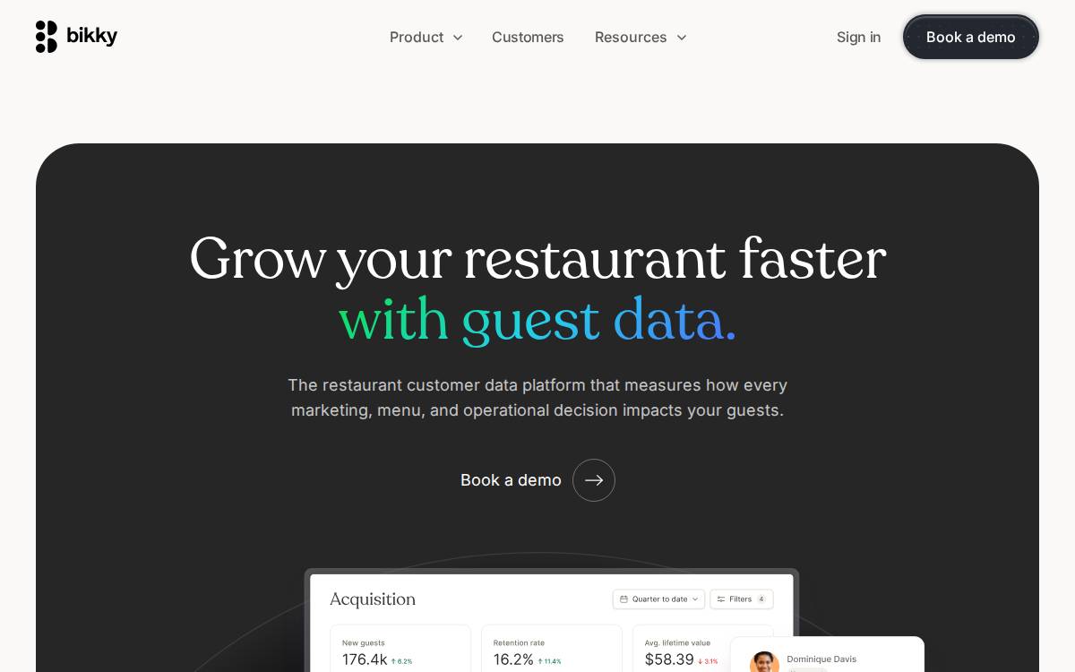 Bikky website preview