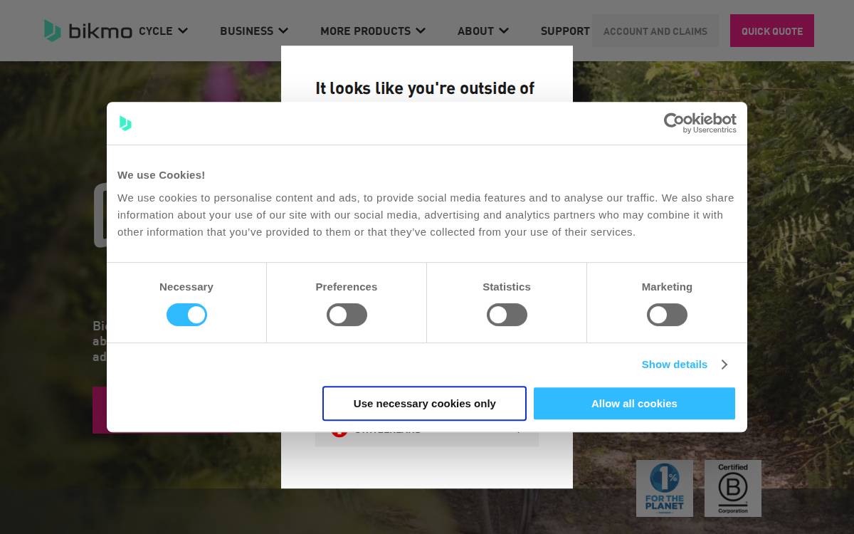 Bikmo website preview