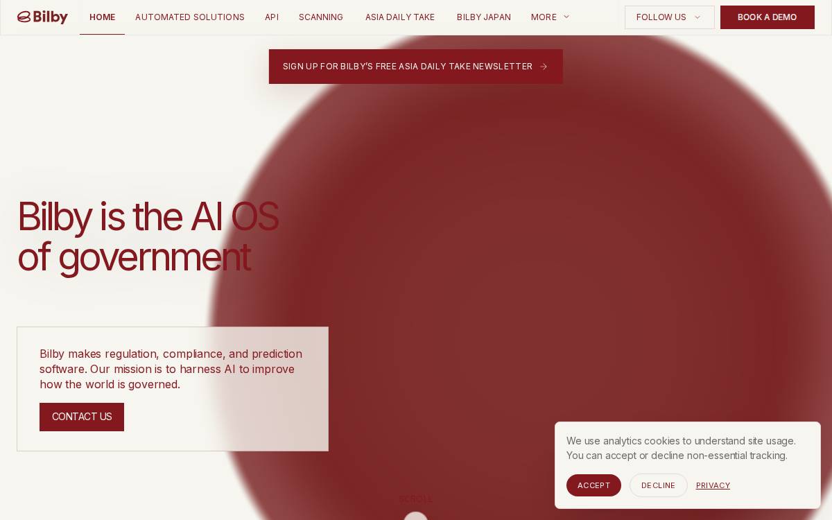 Bilby website preview