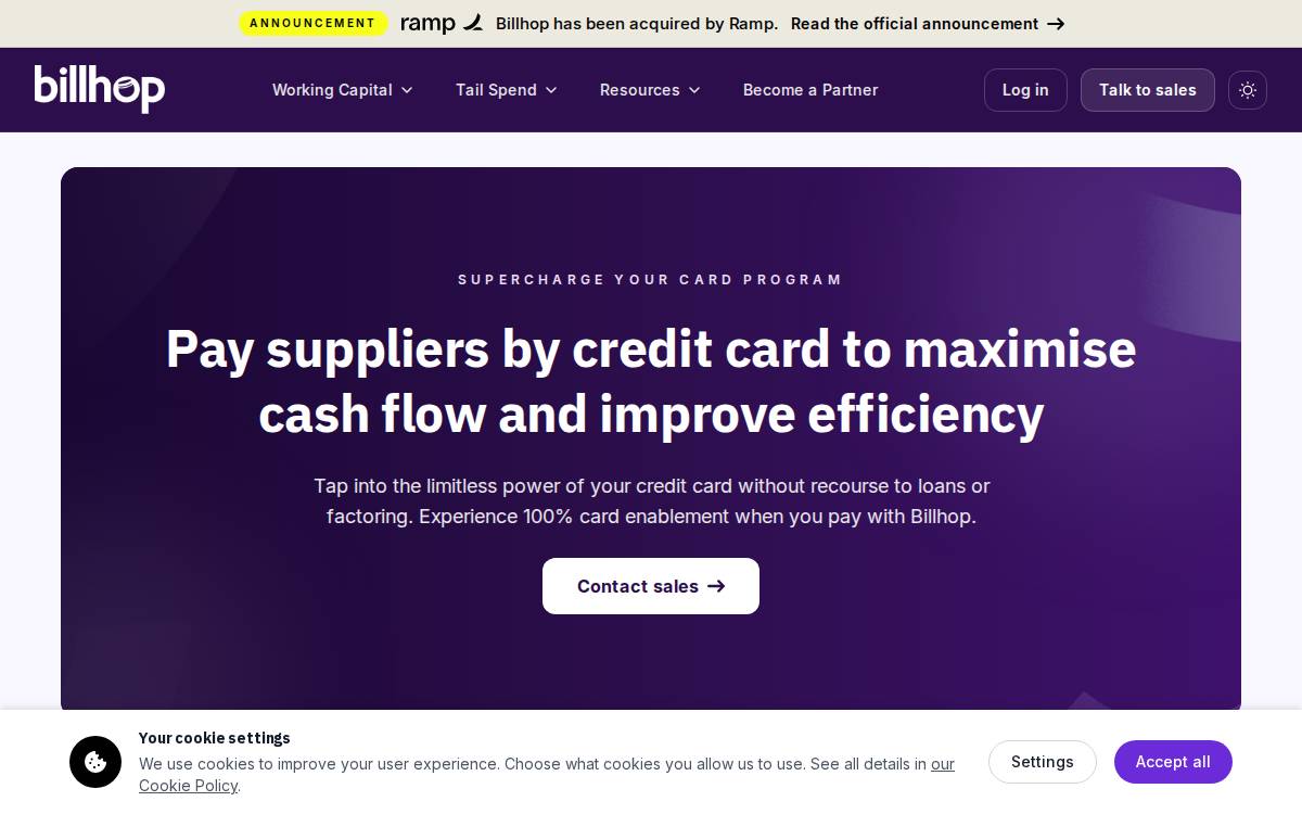 Billhop website preview
