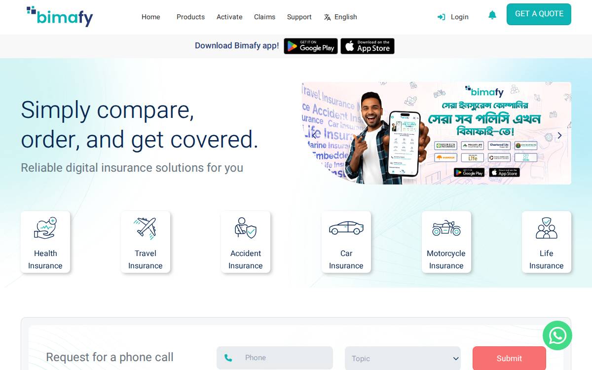 Bimafy website preview