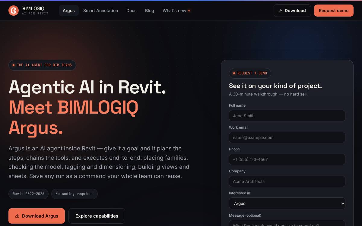 Bimlogiq website preview
