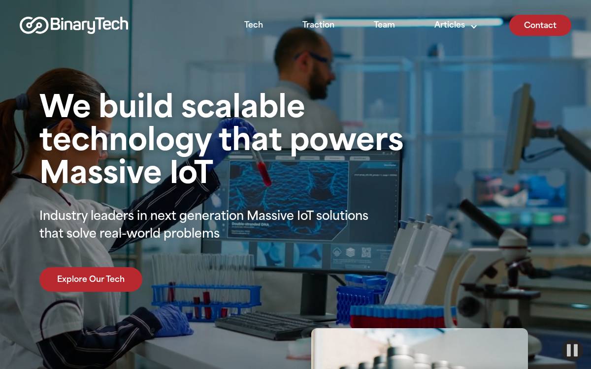 Binary Tech website preview