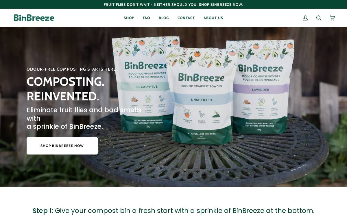 binbreeze website preview
