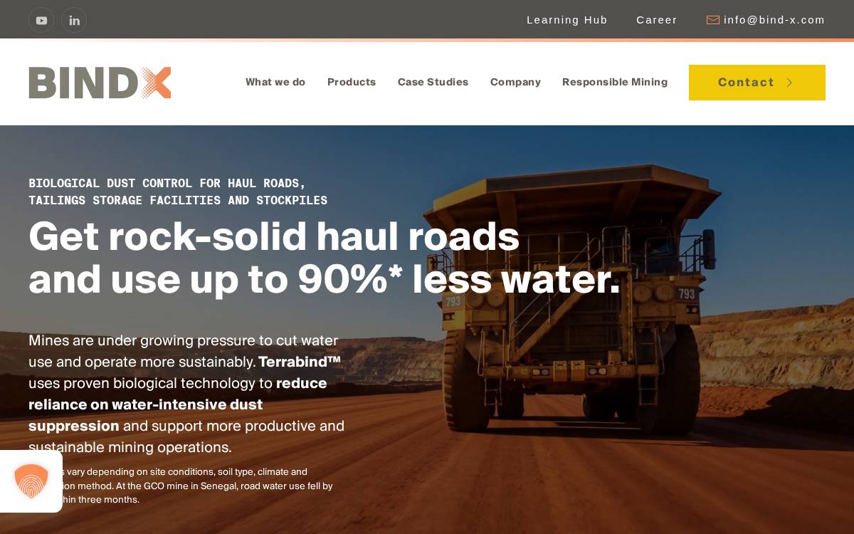 Bind X website preview