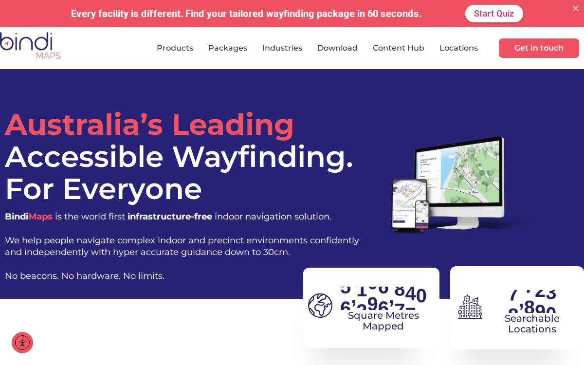 Bindimaps website preview