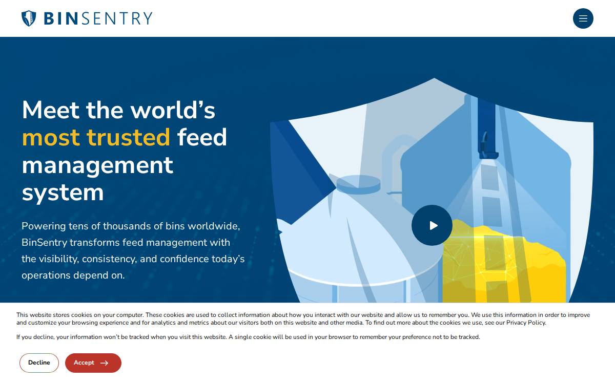 BinSentry website preview