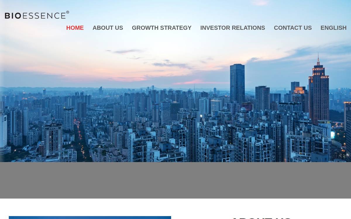 Bio Essence website preview