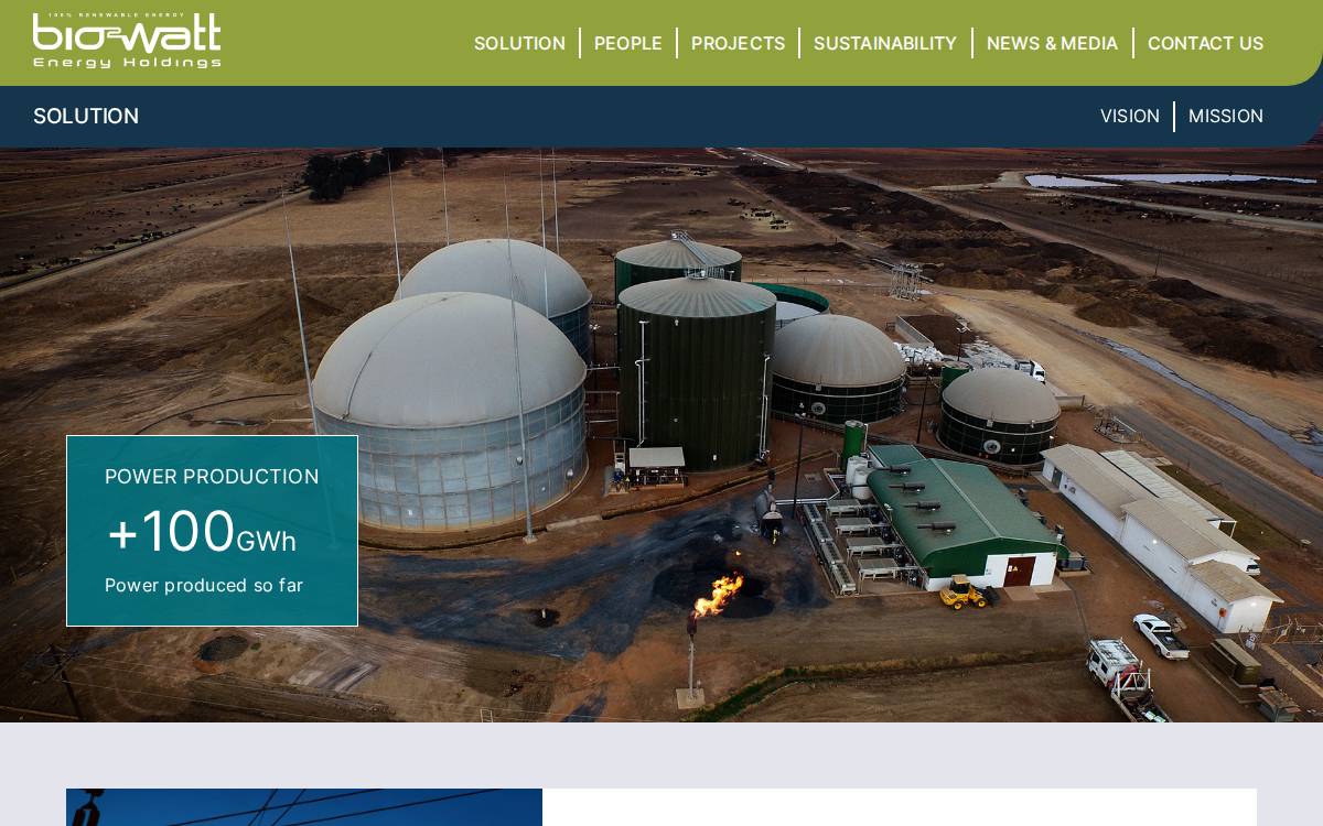 BIO2WATT website preview