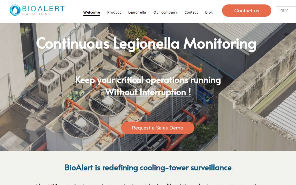 Bioalert website preview