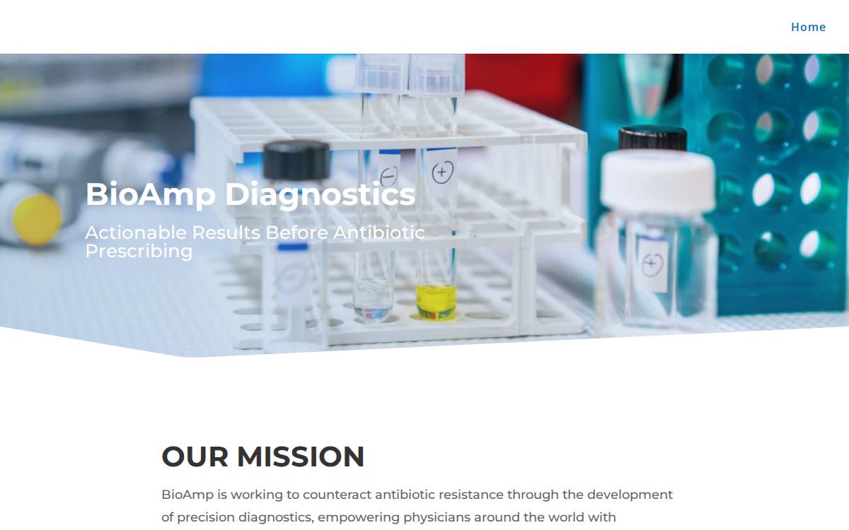 BioAmp Diagnostics website preview