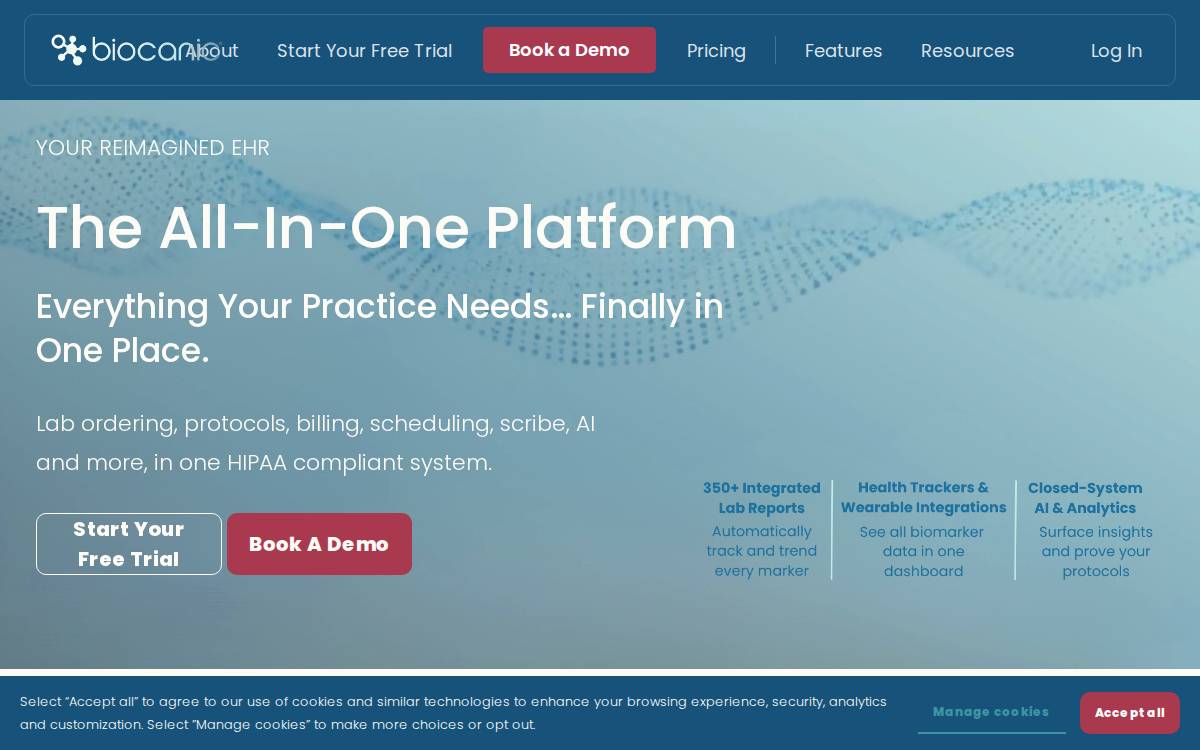 Biocanic website preview