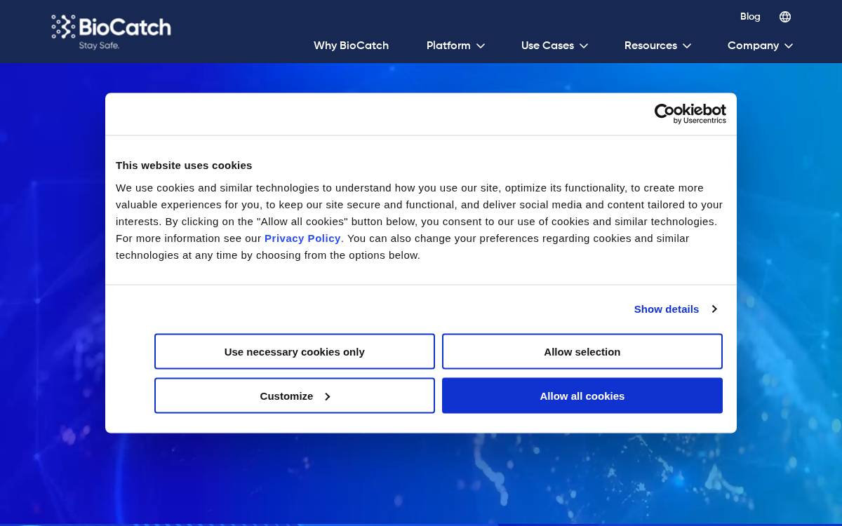BioCatch website preview