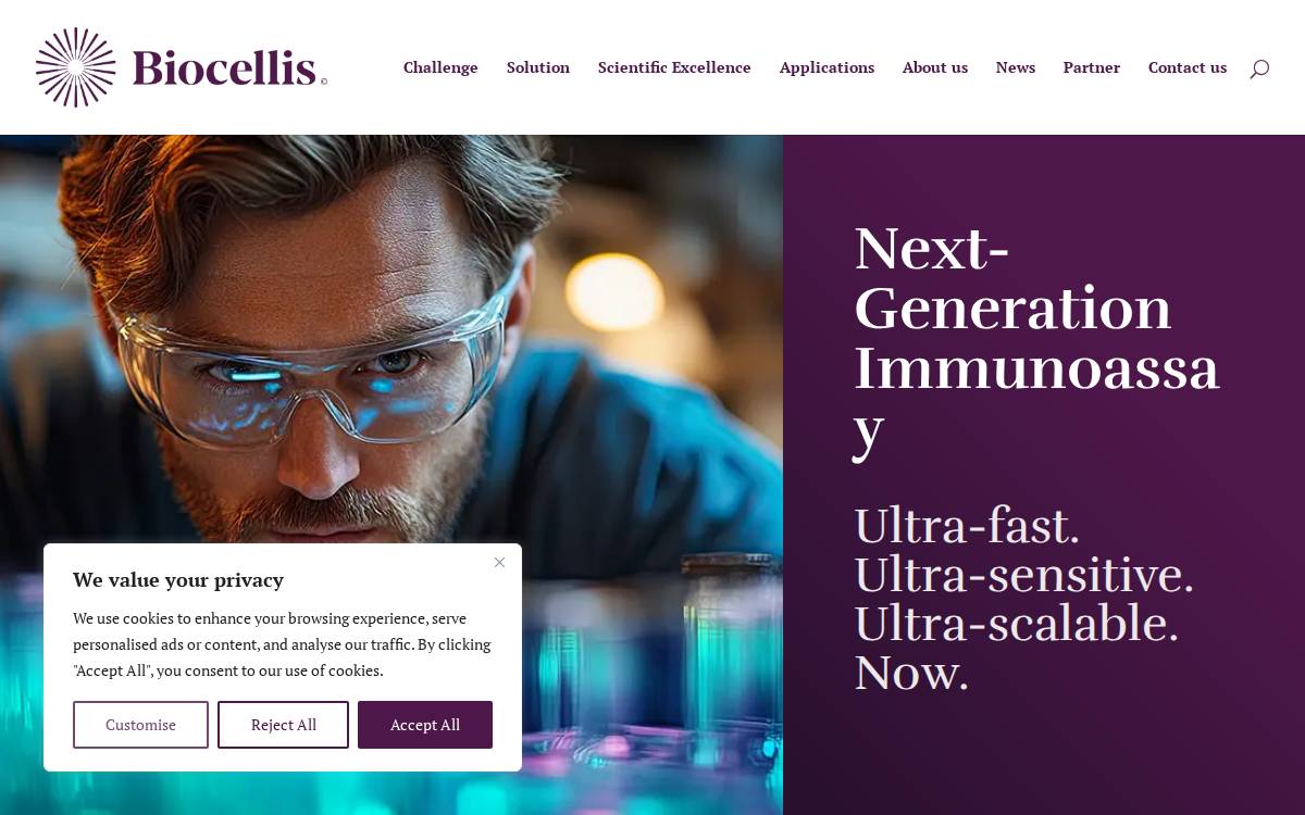 Biocellis website preview