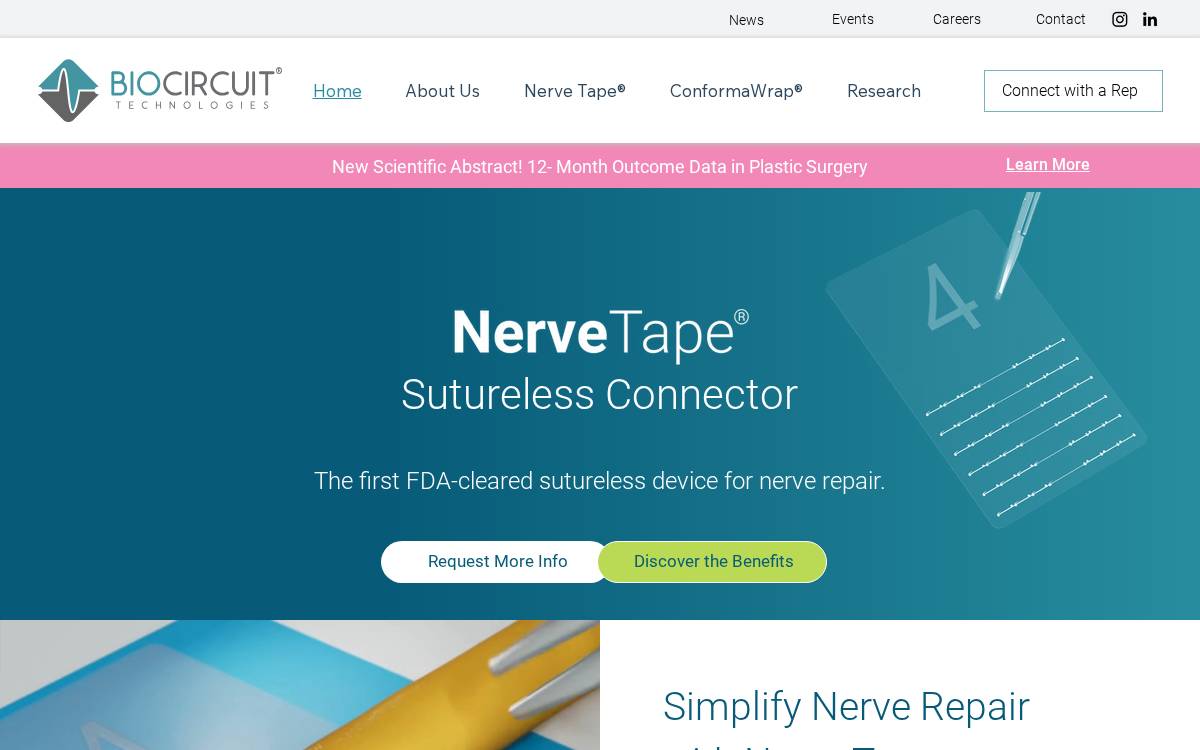 BioCircuit Technologies website preview