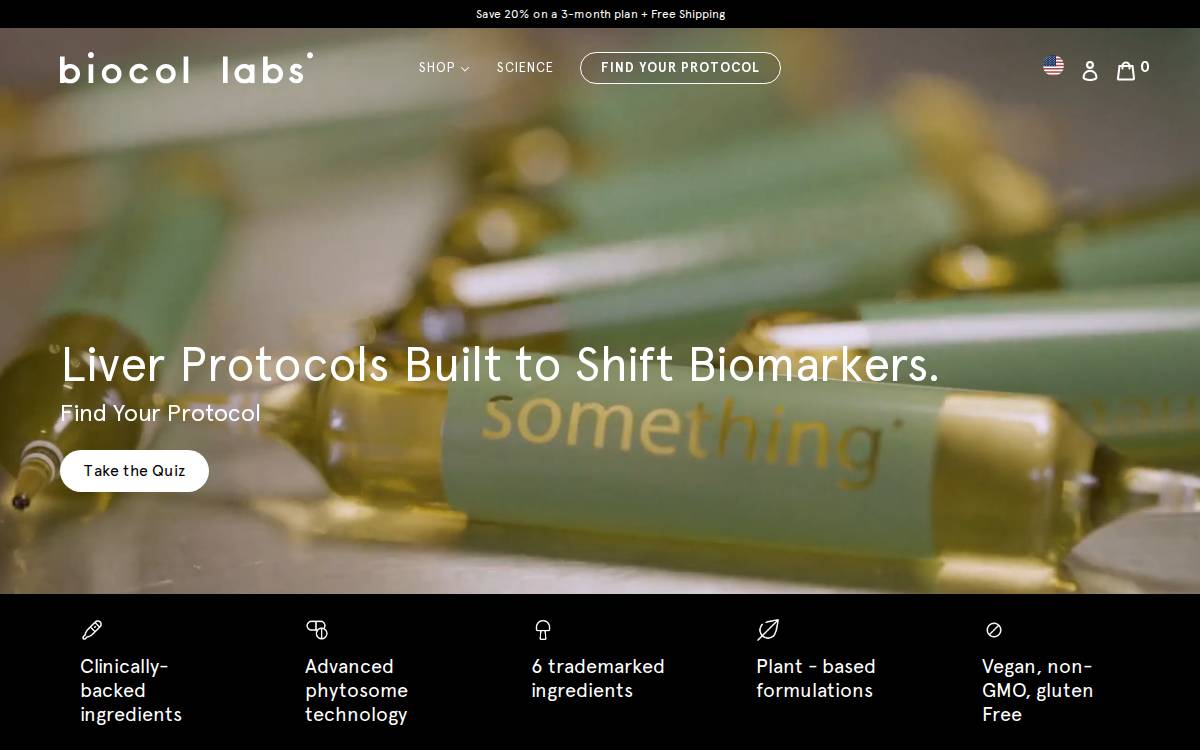 Biocol Labs website preview
