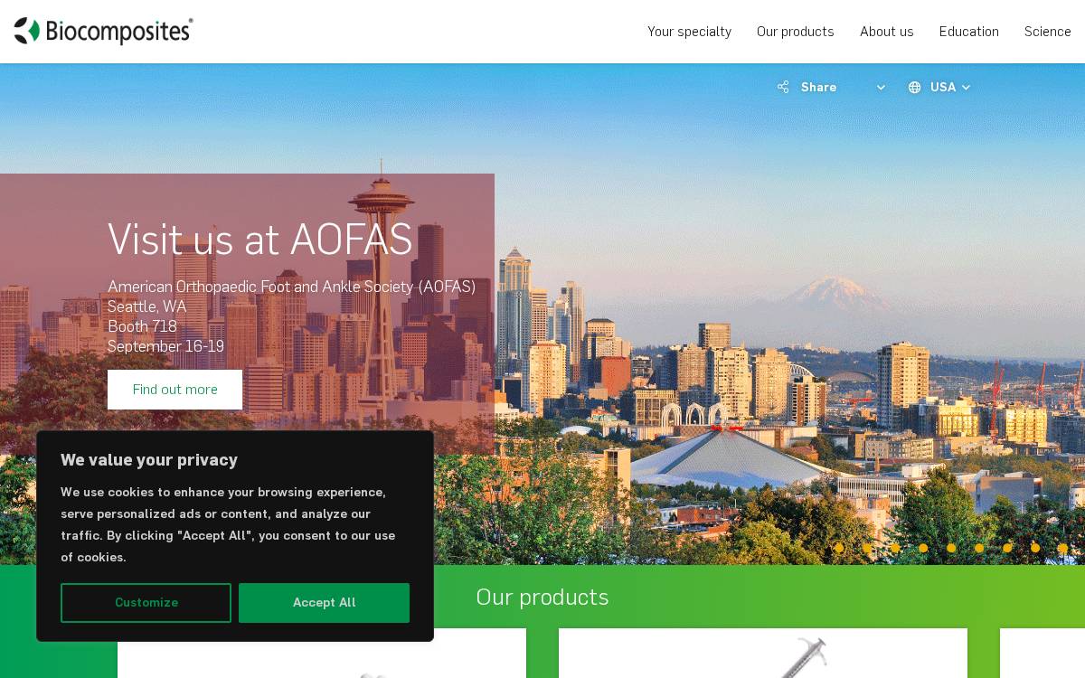 Biocomposites website preview