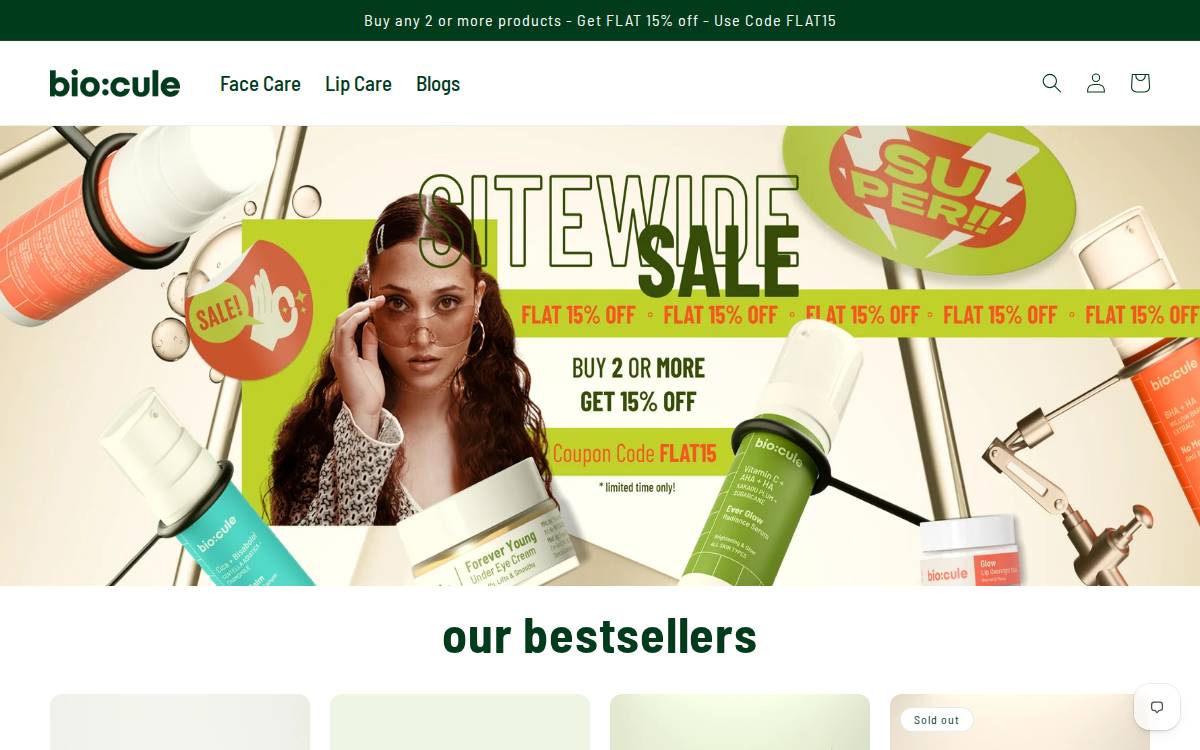 Biocule website preview