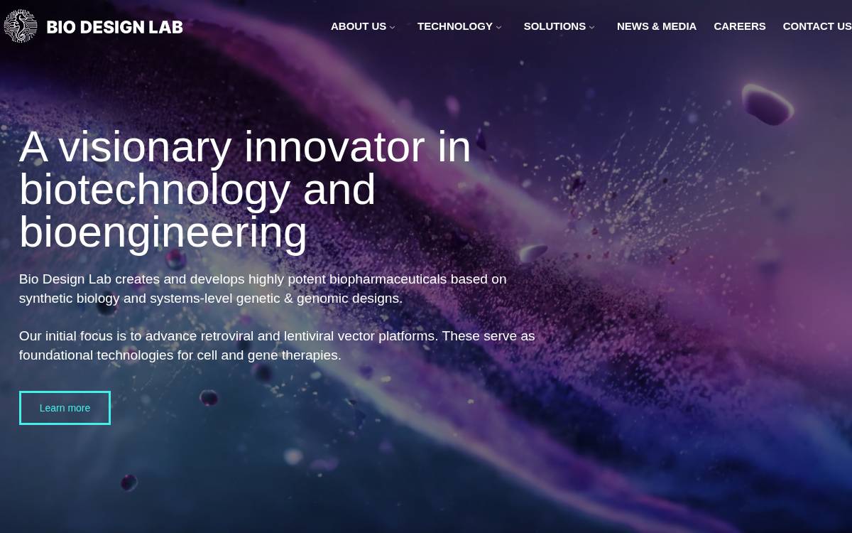 Biodesignlab website preview