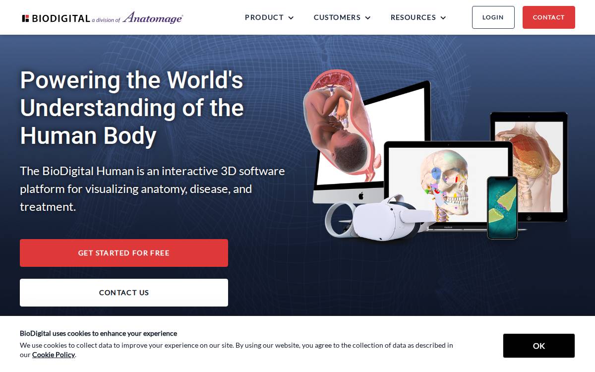BioDigital website preview