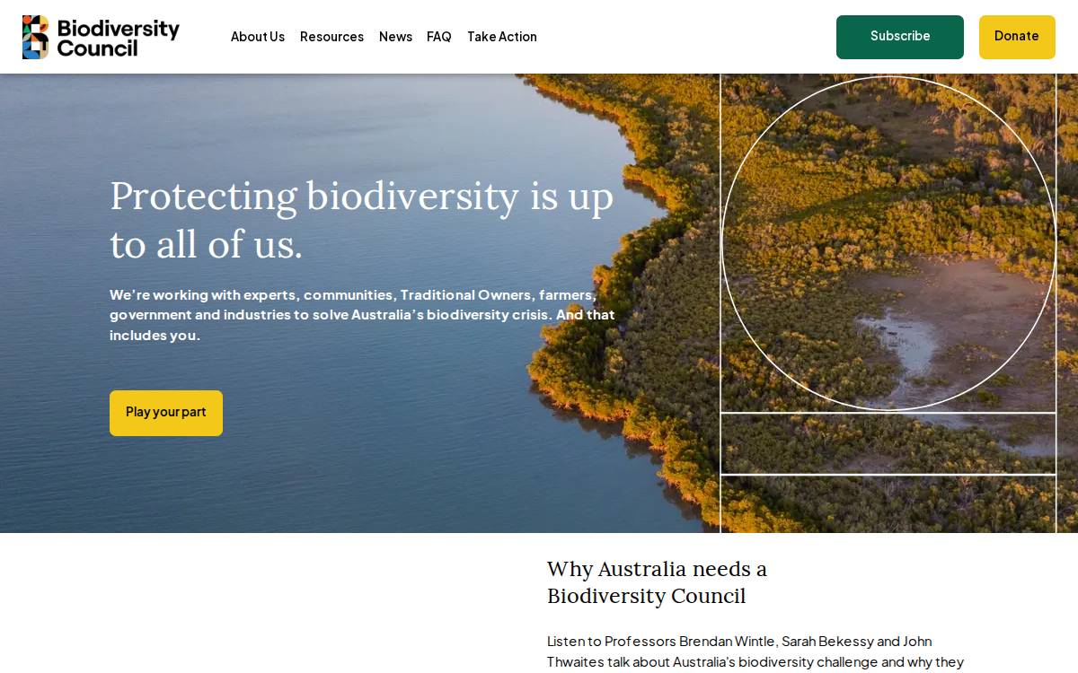 Biodiversity Council website preview