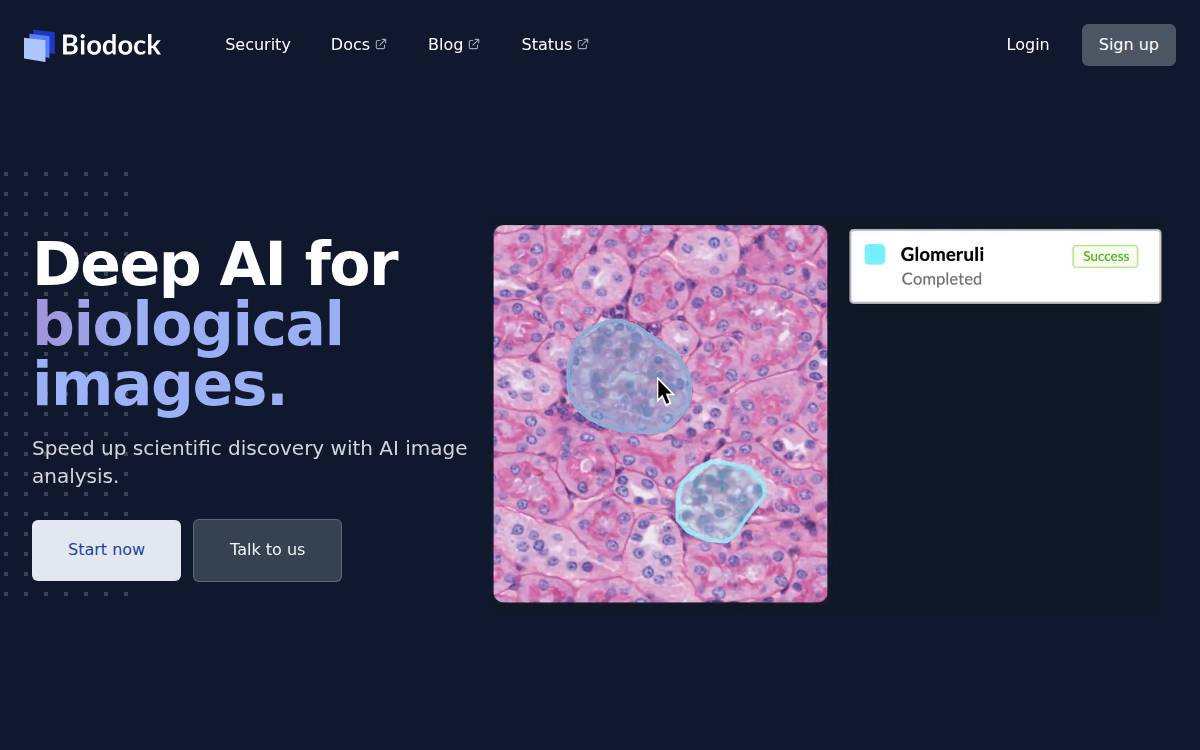 Biodock website preview