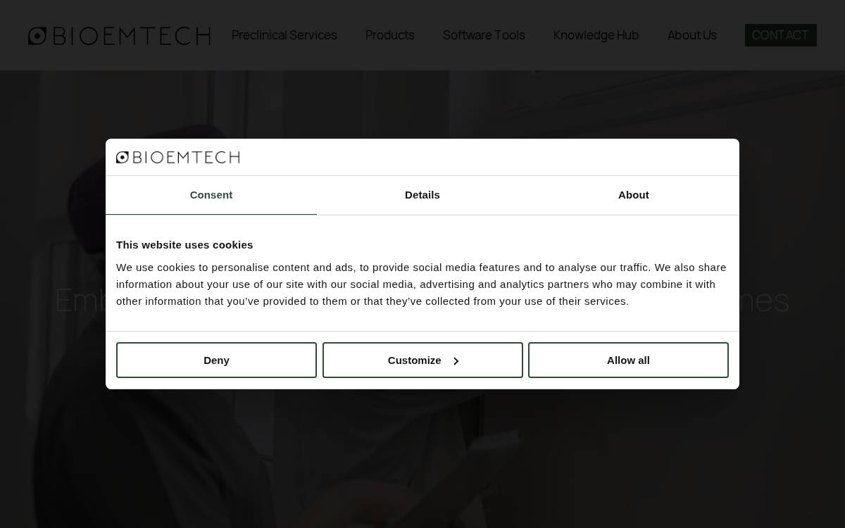 Bioemtech website preview
