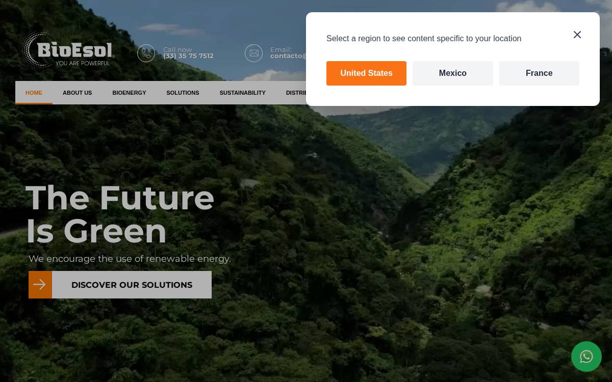 BioEsol website preview