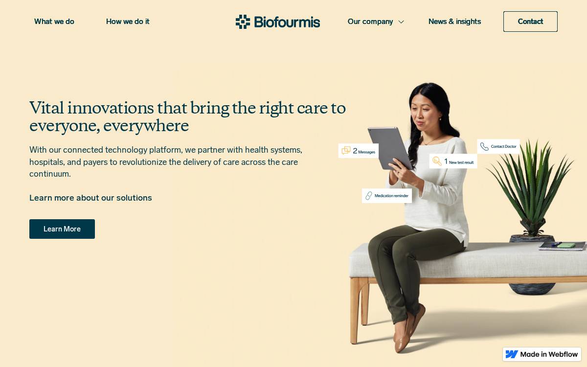 Biofourmis website preview