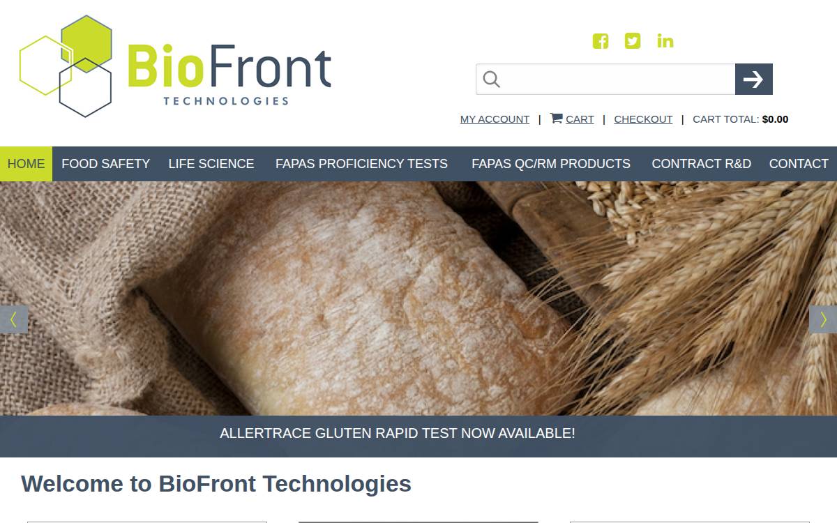 Biofront Technologies website preview