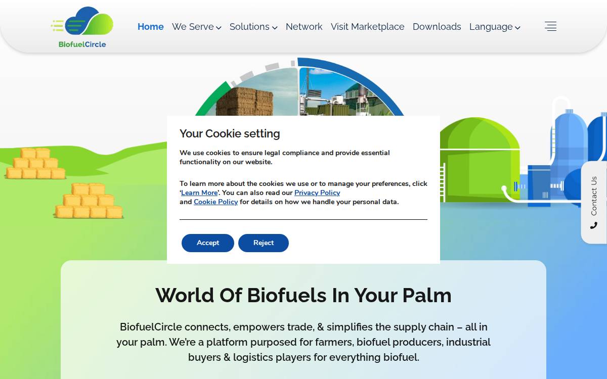 BioFuelCircle website preview