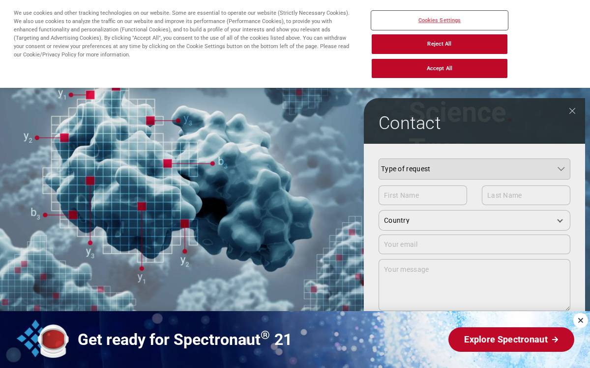 Biognosys website preview