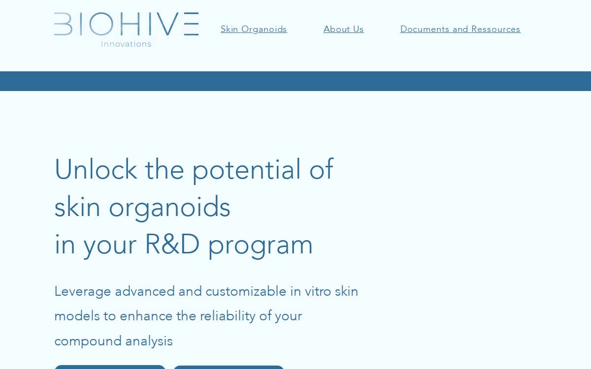 BioHive website preview