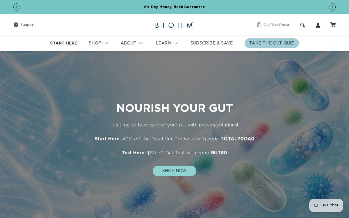BIOHM website preview