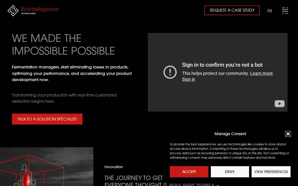 BioIntelligence website preview
