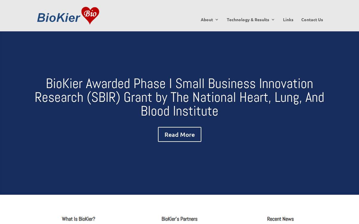 Biokier website preview