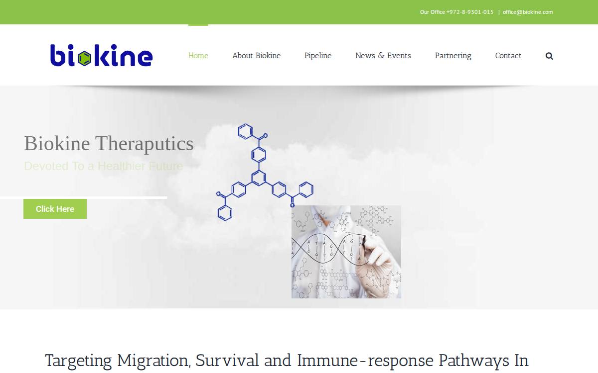 Biokine website preview
