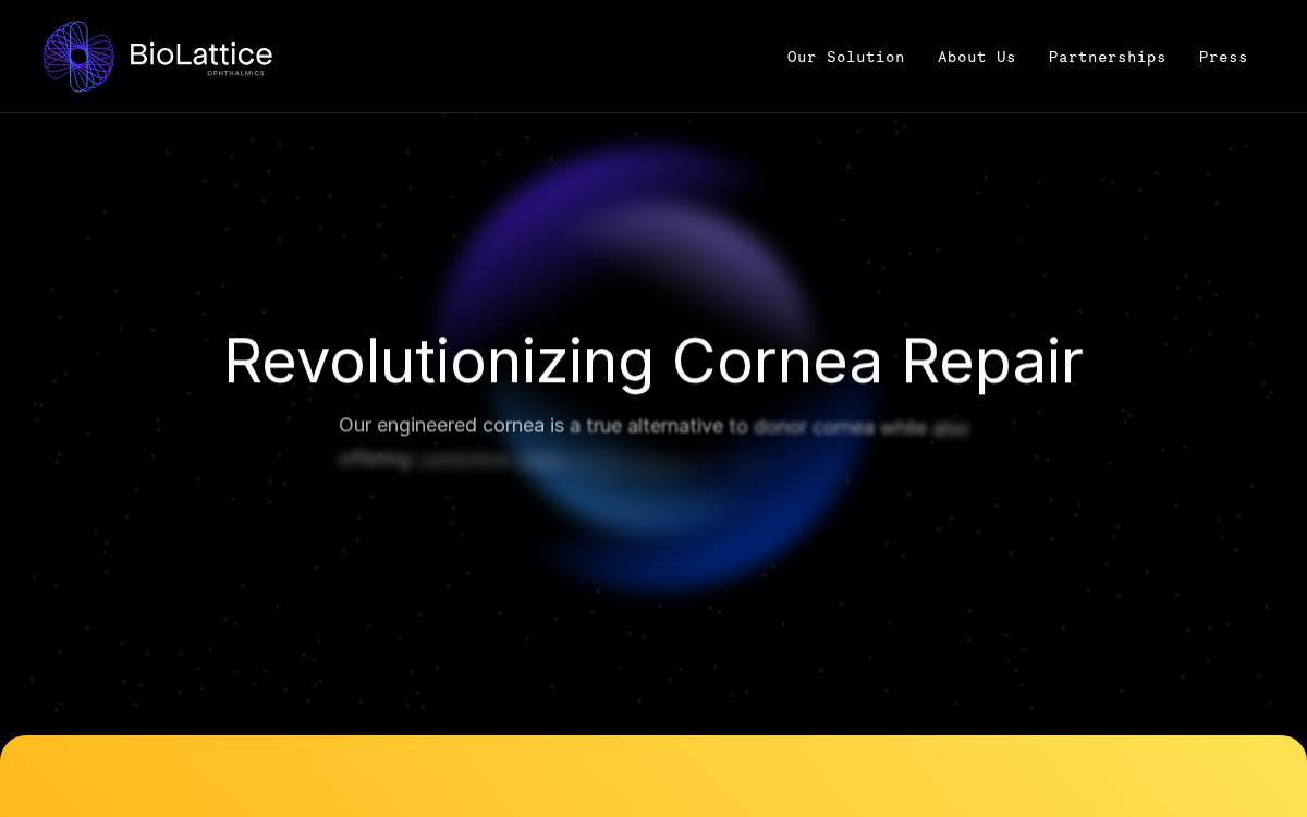 Biolattice Ophthalmics, Inc. website preview