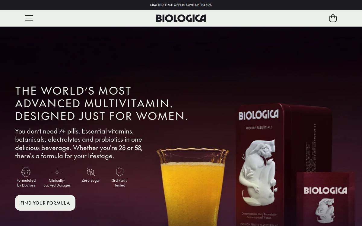 Biologica website preview