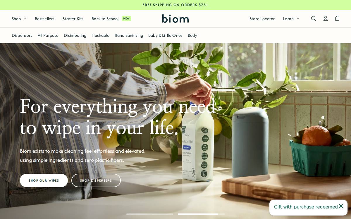 Biom Wellness website preview