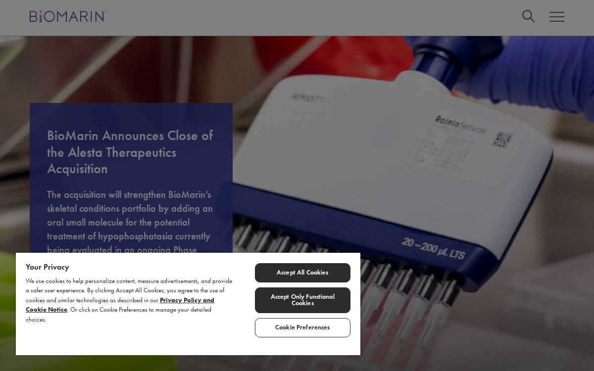 BioMarin website preview