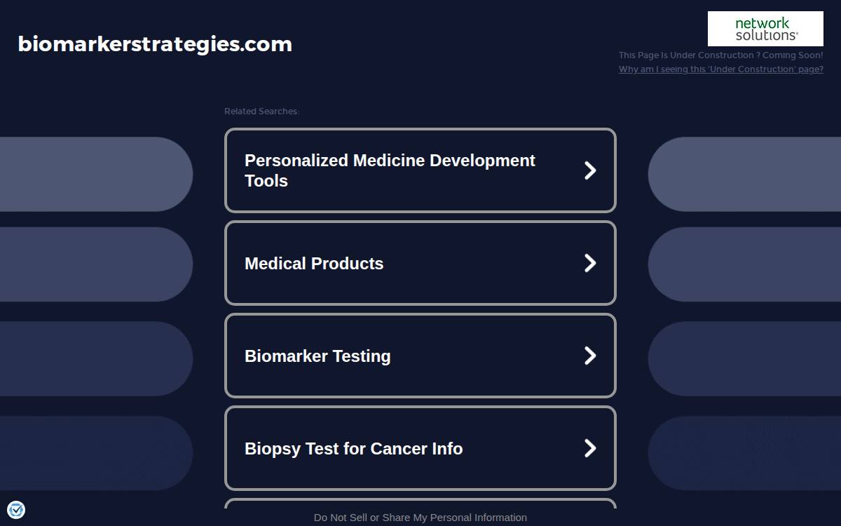 BioMarker Strategies website preview